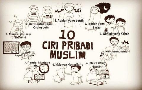 10 ciri pribadi muslim